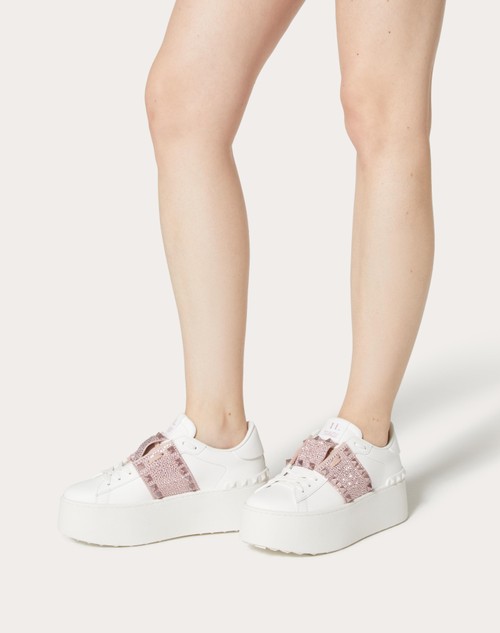 Red Valentino SNEAKER FLATFORM ROCKSTUD UNTITLED IN VITELLO CON MICRO BORCHIE Black Friday