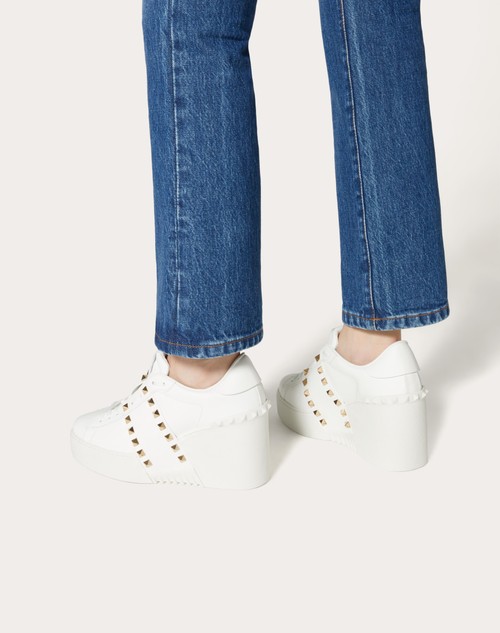 Red Valentino SNEAKER CON ZEPPA OPEN DISCO IN VITELLO 85MM Offerta natalizia
