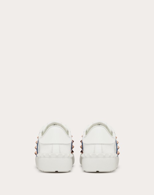 Red Valentino SNEAKER ROCKSTUD UNTITLED IN VITELLO CON BANDA IN DENIM Offerta Pasqua