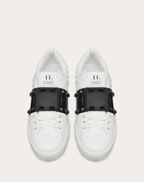 Red Valentino SNEAKER ROCKSTUD UNTITLED IN VITELLO CON BORCHIE IN TONO Offerta Giorno del Papà
