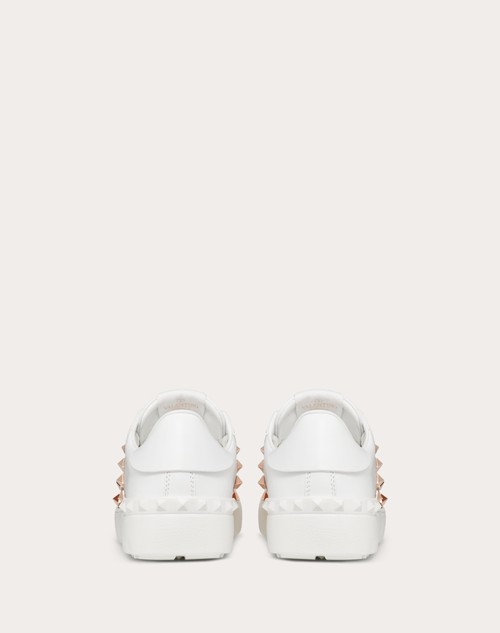 Red Valentino SNEAKER ROCKSTUD UNTITLED IN VITELLO CON BANDA METALLIZZATA Offerta San Valentino