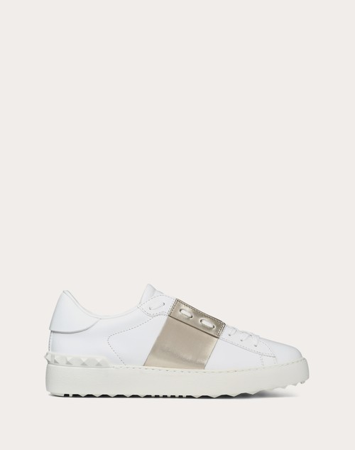 Red Valentino SNEAKER OPEN CON BANDA METALLIZZATA Vendita calda