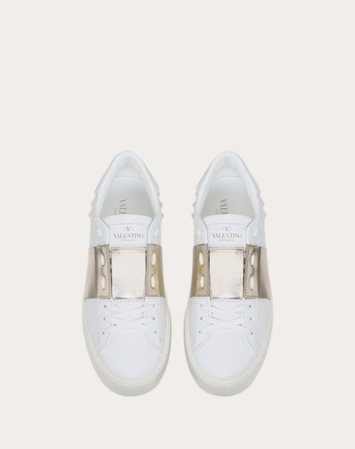 Red Valentino SNEAKER OPEN CON BANDA METALLIZZATA Vendita calda