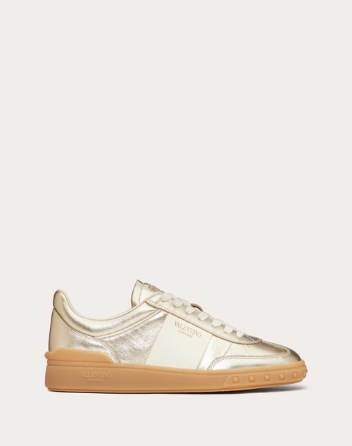 Red Valentino SNEAKER UPVILLAGE IN VITELLO LAMINATO CON BANDA IN VITELLO NAPPATO Online Outlet