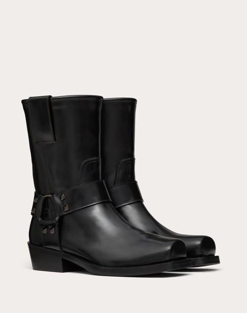 Red Valentino STIVALETTO BIKER ROCKSTUD IN VITELLO 40MM Comprane uno, ottenene uno gratis