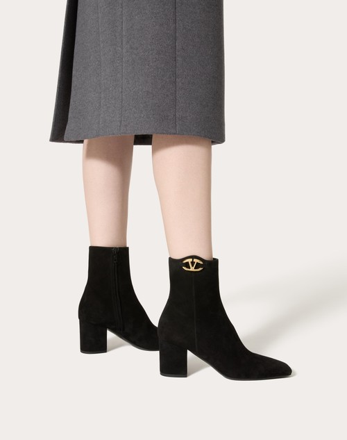 Red Valentino STIVALETTO VLOGO THE BOLD EDITION IN CAMOSCIO 70MM Super Saving Price
