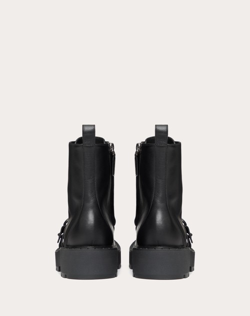 Red Valentino COMBAT BOOT VLOGO SIGNATURE IN VITELLO 45MM Promozione temporanea