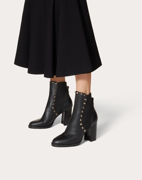 Red Valentino STIVALETTO ROCKSTUD IN VITELLO GRANATO 80MM Only for today
