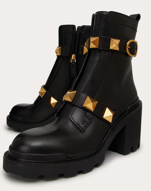 Red Valentino COMBAT BOOT ROMAN STUD IN VITELLO 85MM Solo un giorno rimasto