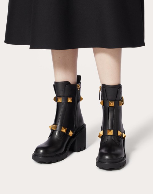 Red Valentino COMBAT BOOT ROMAN STUD IN VITELLO 85MM Solo un giorno rimasto