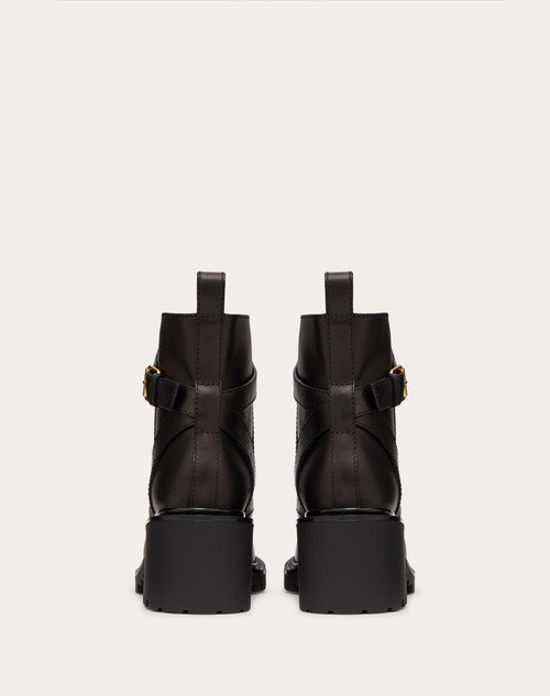 Red Valentino COMBAT BOOT VLOGO SIGNATURE IN VITELLO 70MM Super sconto