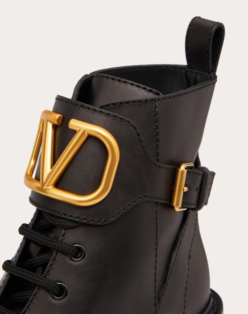 Red Valentino COMBAT BOOT VLOGO SIGNATURE IN VITELLO 70MM Super sconto
