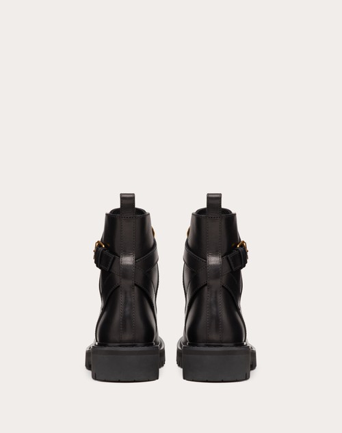 Red Valentino COMBAT BOOT VLOGO SIGNATURE IN VITELLO 35MM Enormi sconti