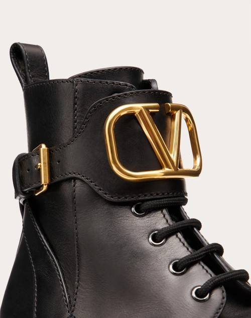 Red Valentino COMBAT BOOT VLOGO SIGNATURE IN VITELLO 35MM Enormi sconti