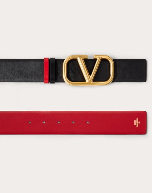 Red Valentino CINTURA REVERSIBILE VLOGO SIGNATURE IN VITELLO LUCIDO 40 MM Limitato a 3 giorni