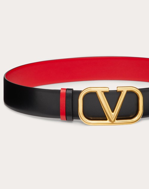 Red Valentino CINTURA REVERSIBILE VLOGO SIGNATURE IN VITELLO LUCIDO 40 MM Esporta salva