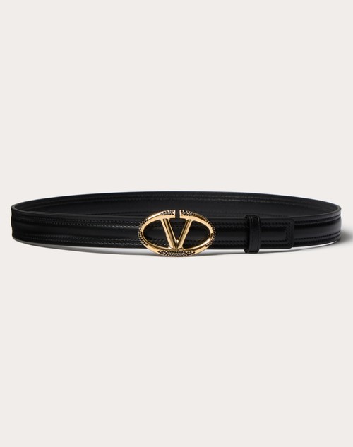 Red Valentino CINTURA VLOGO THE BOLD EDITION IN VITELLO LUCIDO 20 MM In Linea