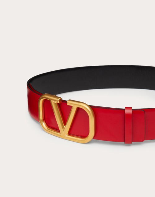 Red Valentino CINTURA REVERSIBILE VLOGO SIGNATURE IN VITELLO LUCIDO 40 MM Pezzi Unici