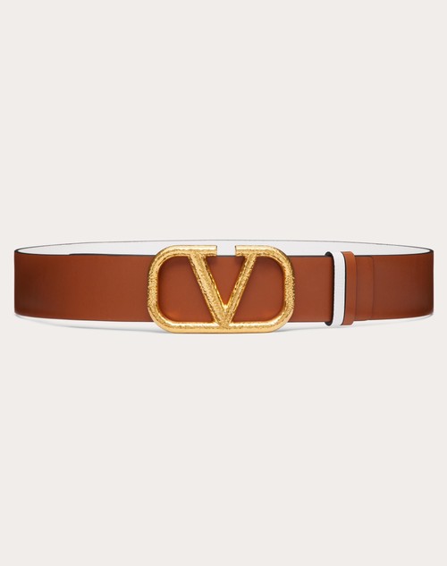 Red Valentino CINTURA REVERSIBILE VLOGO SIGNATURE IN VITELLO GRANATO 40 MM Soddisfazione Garantita