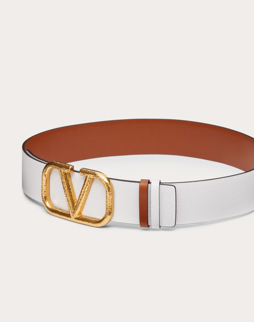 Red Valentino CINTURA REVERSIBILE VLOGO SIGNATURE IN VITELLO GRANATO 40 MM Soddisfazione Garantita