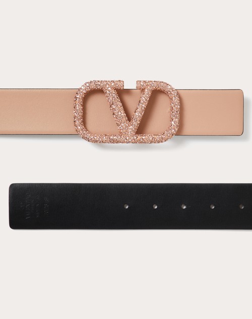 Red Valentino CINTURA REVERSIBILE VLOGO SIGNATURE IN VITELLO LUCIDO 40 MM Negozi Online