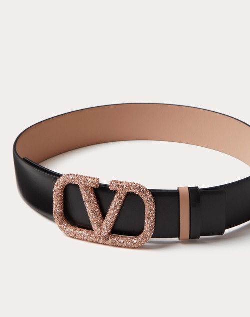 Red Valentino CINTURA REVERSIBILE VLOGO SIGNATURE IN VITELLO LUCIDO 40 MM Negozi Online
