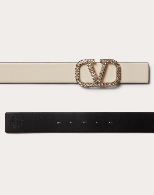 Red Valentino CINTURA REVERSIBILE VLOGO SIGNATURE IN VITELLO LUCIDO 40 MM Consegna Veloce