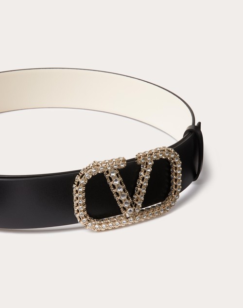 Red Valentino CINTURA REVERSIBILE VLOGO SIGNATURE IN VITELLO LUCIDO 40 MM Consegna Veloce