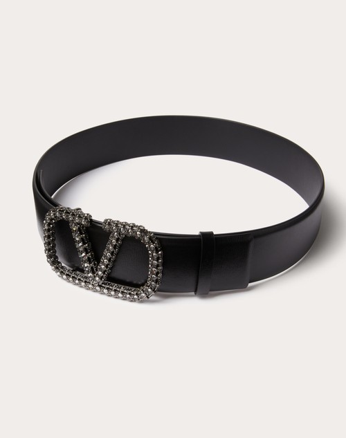 Red Valentino CINTURA VLOGO SIGNATURE IN VITELLO LUCIDO 40 MM Promozione Limitata