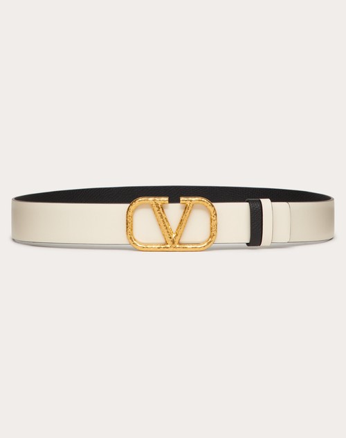 Red Valentino CINTURA REVERSIBILE VLOGO SIGNATURE IN VITELLO GRANATO 30 MM Convenienza