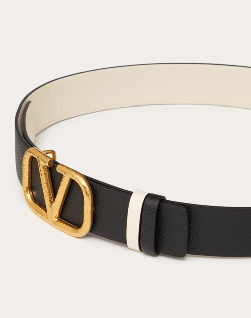 Red Valentino CINTURA REVERSIBILE VLOGO SIGNATURE IN VITELLO GRANATO 30 MM Convenienza