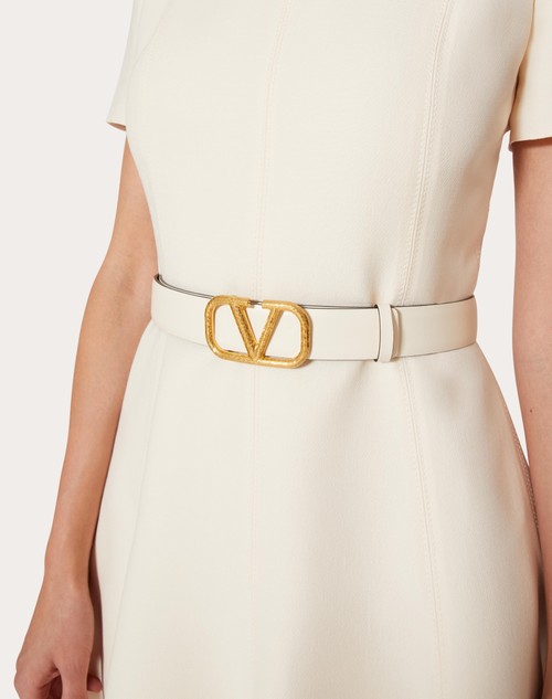 Red Valentino CINTURA REVERSIBILE VLOGO SIGNATURE IN VITELLO GRANATO 30 MM Convenienza