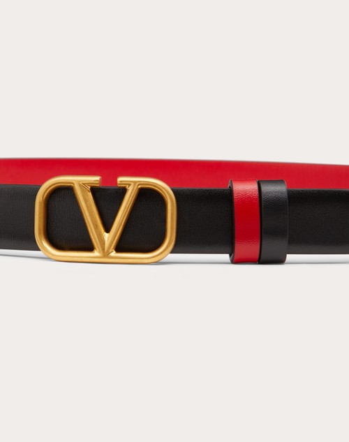 Red Valentino CINTURA REVERSIBILE VLOGO SIGNATURE IN VITELLO LUCIDO 20 MM Sconto