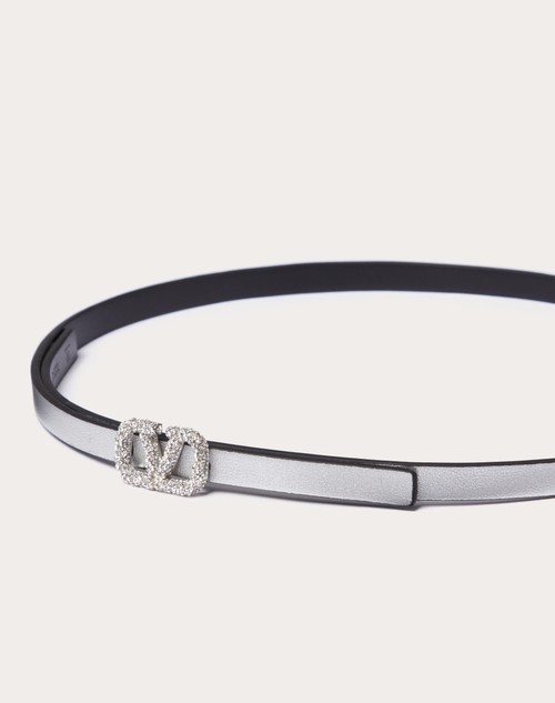 Red Valentino CINTURA REVERSIBILE VLOGO SIGNATURE IN VITELLO METALLIZZATO E VITELLO LUCIDO 10 MM Outlet