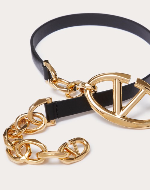 Red Valentino CINTURA VLOGO THE BOLD EDITION IN VITELLO LUCIDO CON CATENA Offerte