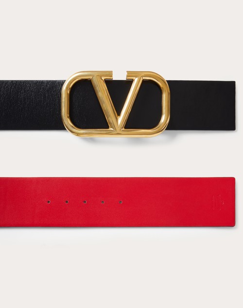 Red Valentino CINTURA REVERSIBILE VLOGO SIGNATURE IN VITELLO LUCIDO 70 MM I Più Venduti
