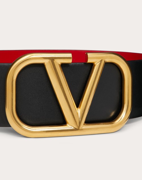 Red Valentino CINTURA REVERSIBILE VLOGO SIGNATURE IN VITELLO LUCIDO 70 MM Vendite Flash