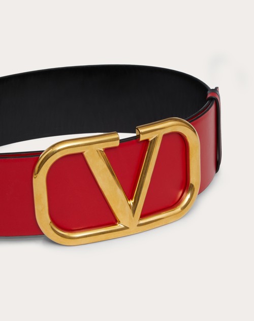 Red Valentino CINTURA REVERSIBILE VLOGO SIGNATURE IN VITELLO LUCIDO 70 MM Vendite Flash