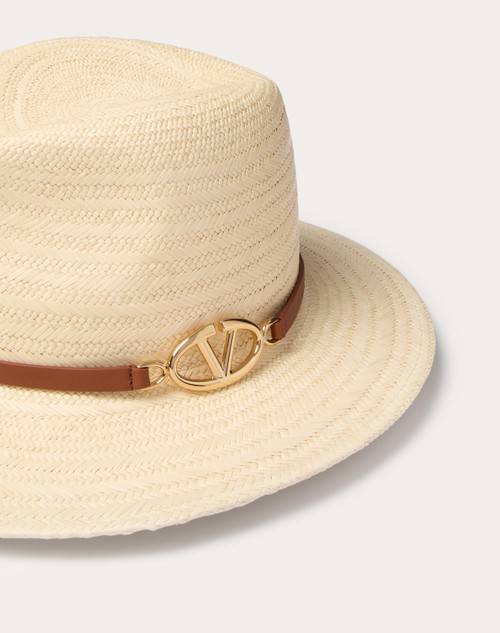 Red Valentino CAPPELLO FEDORA VLOGO THE BOLD EDITION IN PANAMA INTRECCIATO CON DETTAGLIO IN METALLO Grande vendita