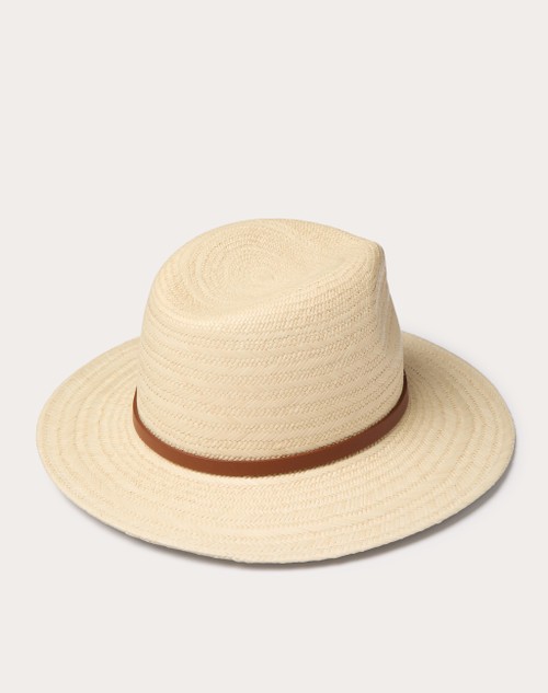Red Valentino CAPPELLO FEDORA VLOGO THE BOLD EDITION IN PANAMA INTRECCIATO CON DETTAGLIO IN METALLO Grande vendita
