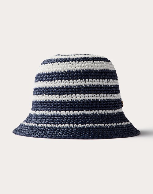 Red Valentino CAPPELLO BUCKET VLOGO THE BOLD EDITION IN RAFIA Offerta esclusiva