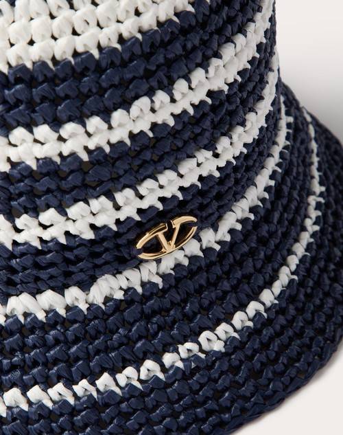 Red Valentino CAPPELLO BUCKET VLOGO THE BOLD EDITION IN RAFIA Offerta esclusiva
