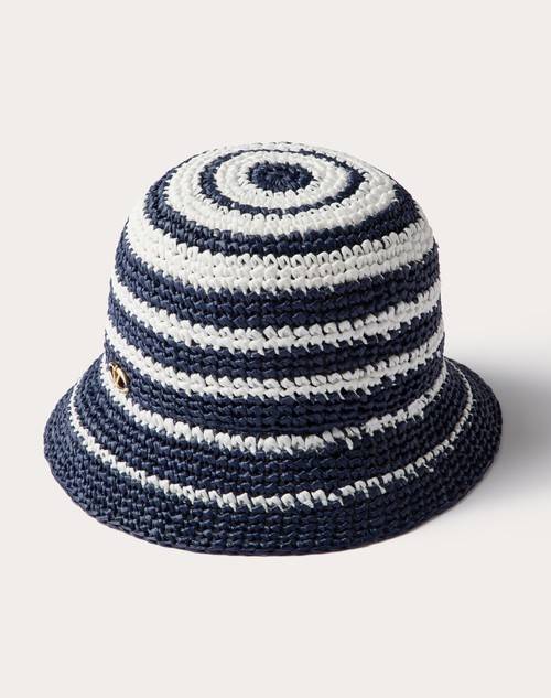 Red Valentino CAPPELLO BUCKET VLOGO THE BOLD EDITION IN RAFIA Offerta esclusiva