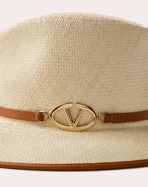 Red Valentino CAPPELLO FEDORA VLOGO THE BOLD EDITION IN PAGLIA Cyber Monday