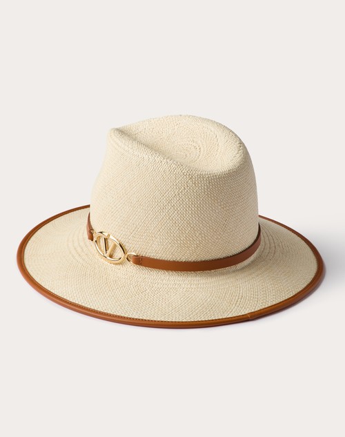Red Valentino CAPPELLO FEDORA VLOGO THE BOLD EDITION IN PAGLIA Cyber Monday