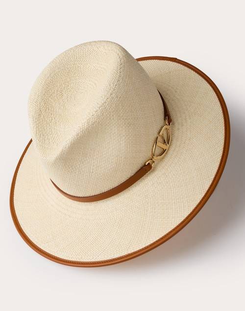 Red Valentino CAPPELLO FEDORA VLOGO THE BOLD EDITION IN PAGLIA Cyber Monday