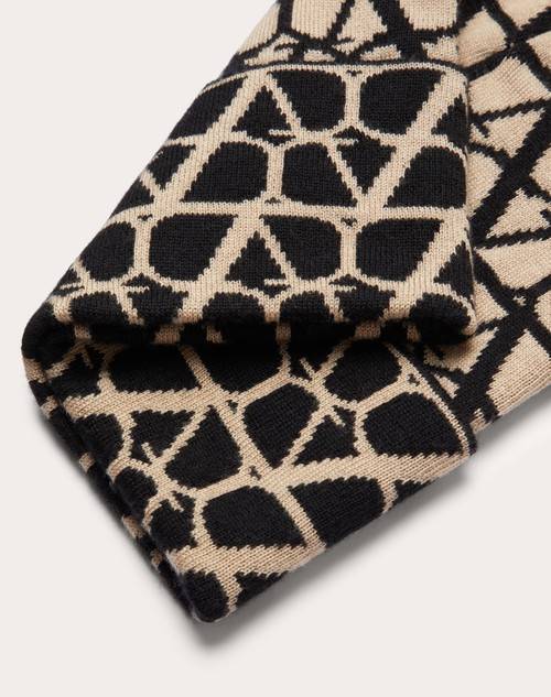 Red Valentino CAPPELLO BEANIE KNITTED TOILE ICONOGRAPHE IN CASHMERE E SETA Offerta per la Festa della Mamma