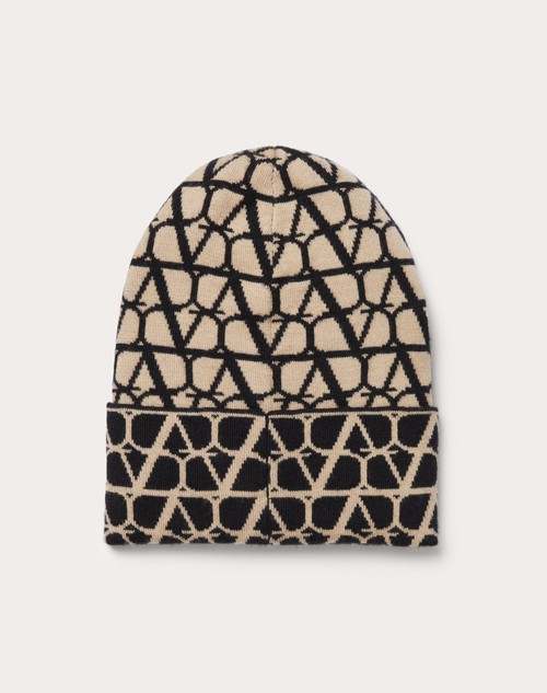 Red Valentino CAPPELLO BEANIE KNITTED TOILE ICONOGRAPHE IN CASHMERE E SETA Offerta per la Festa della Mamma