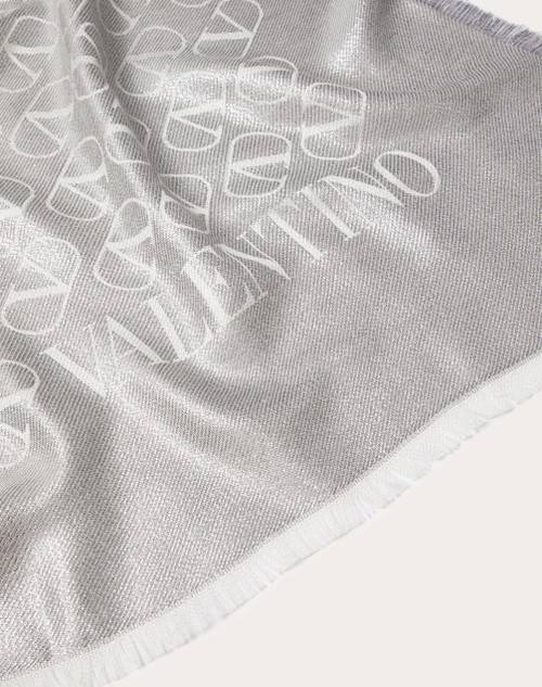 Red Valentino SCIALLE 140X140 JACQUARD VLOGO SIGNATURE IN SETA, CACHEMIRE E LUREX Sconti VIP