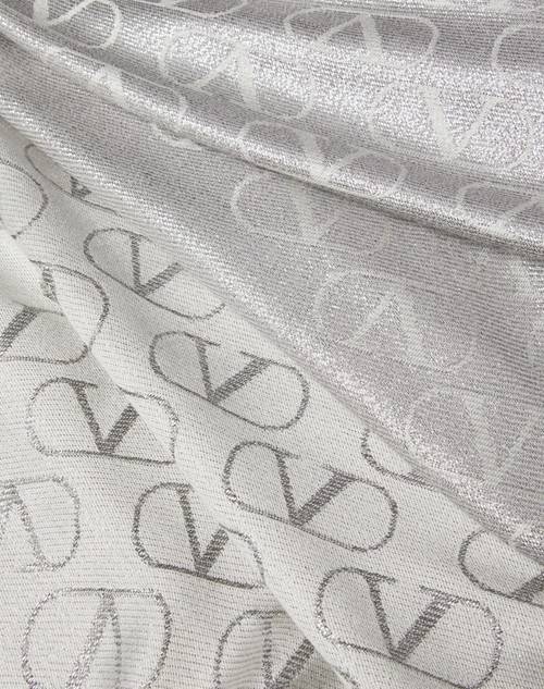 Red Valentino SCIALLE 140X140 JACQUARD VLOGO SIGNATURE IN SETA, CACHEMIRE E LUREX Sconti VIP